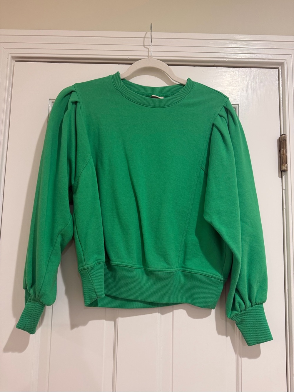 a new day Green Puff-Sleeve Crewneck Sweatshirt
